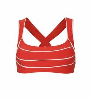 NEW PILY Q women's gabby bralette bikini top in passion